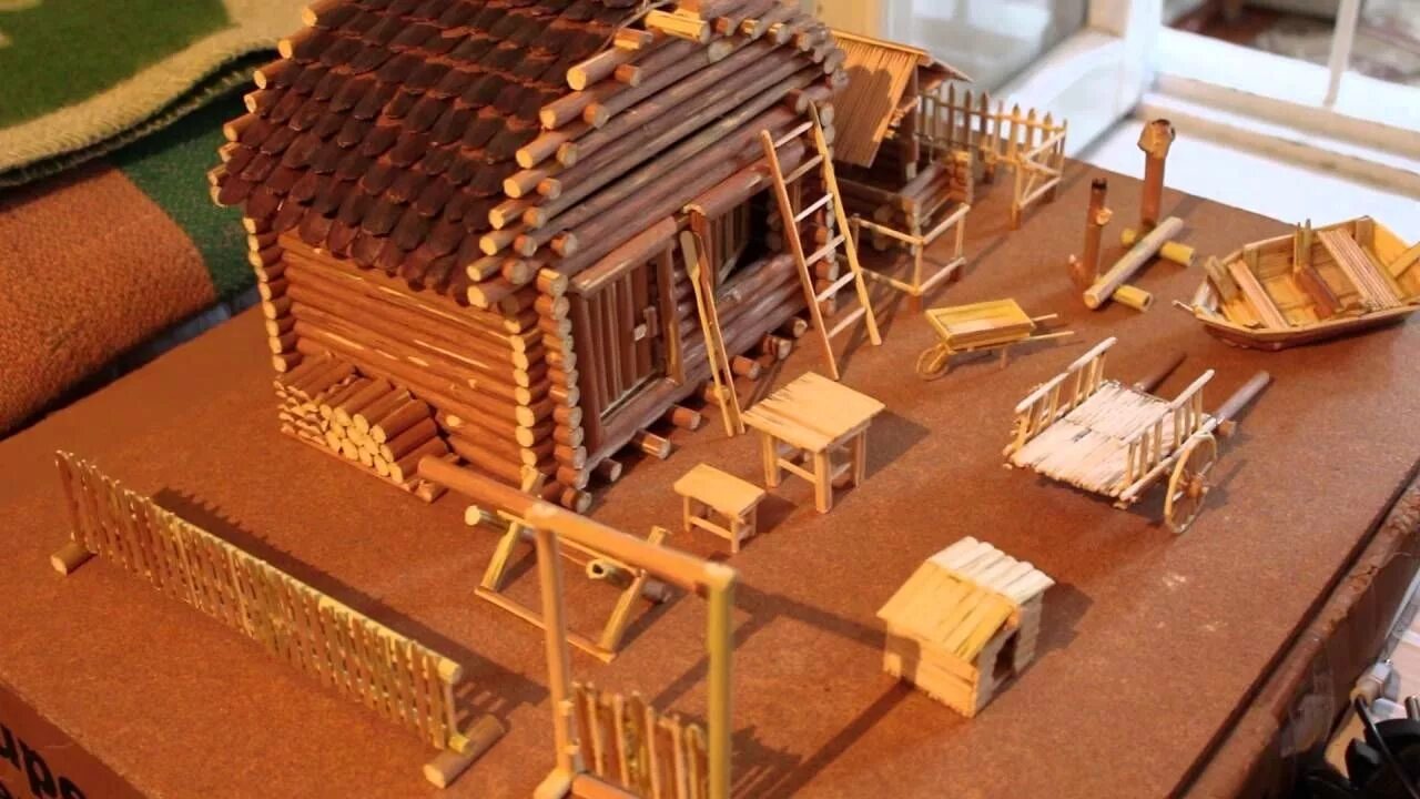 Поделка деревенский домик. Макет дома древних славян. Поделки из спичек деревня. Макет дома славян или славянского поселка. Макет избы.
