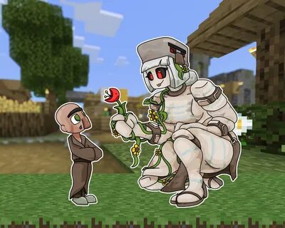 Rule34 - If it exists, there is porn of it / iron golem, villager (minecraft) / 