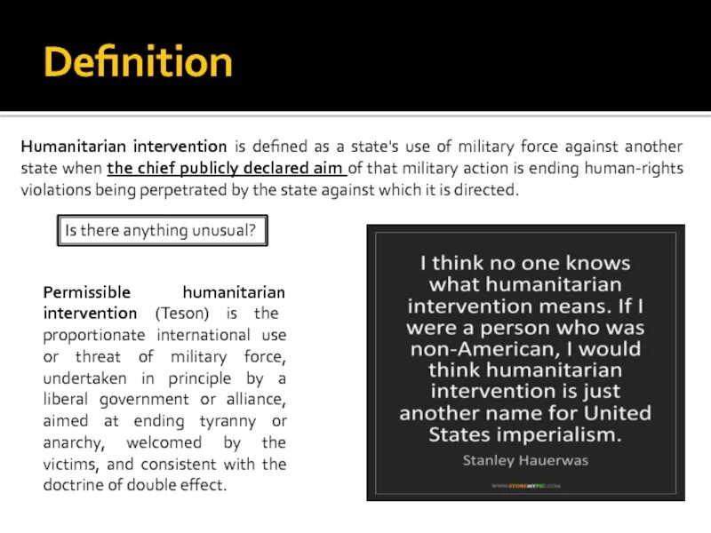 The Concept of "humanitarian intervention. What is intervention. Use of Force in International Law. Humanitarian intervention Table.