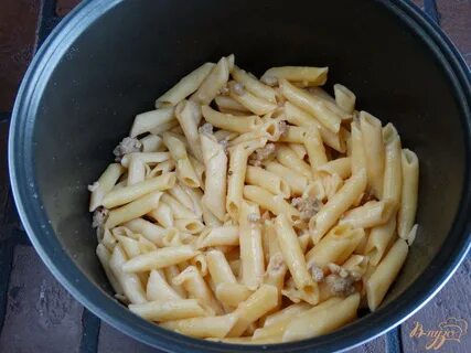 Макароны с фаршем в мультиварке
