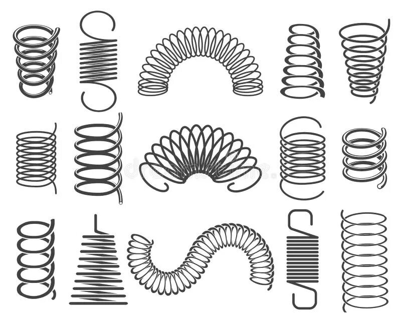 Пружина нарисованная. Изогнутая пружина. Раскраска пружина. Пружина вектор. Карта пружинки