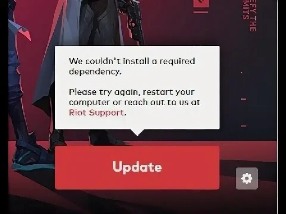 Valorant для запуска игры необходимо перезагрузить систему