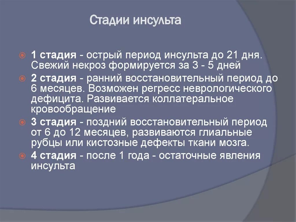 Ишемический инсульт восстановительный период. Периоды ишемического инсульта классификация. Инсульт этапы развития. Сроки ишемического инсульта. Степени периода ишемического инсульта.