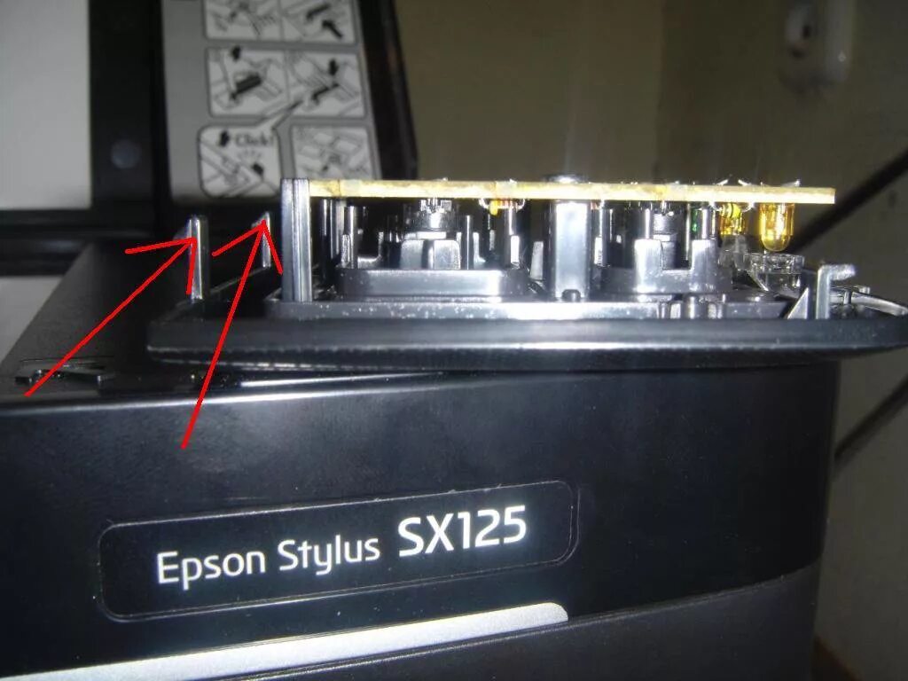 Как разобрать корпус принтера эпсон sx125 Промывка печатающей головки Epson SX125, SX130