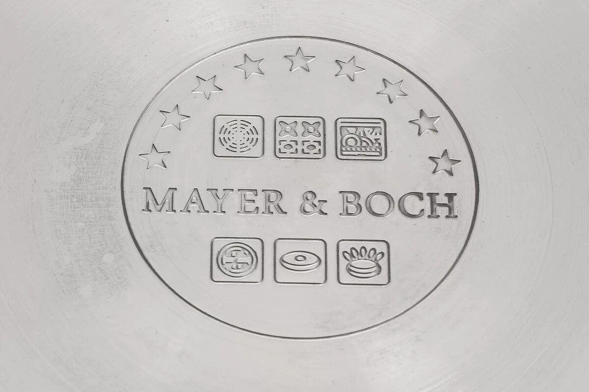 Значок индукционной посуды фото. Набор посуды mayer &amp; boch 25156 12 пр.. обозначение индукционной плиты на посуде. маркировка кастрюль для индукционных плит. значок индукционной посуды.