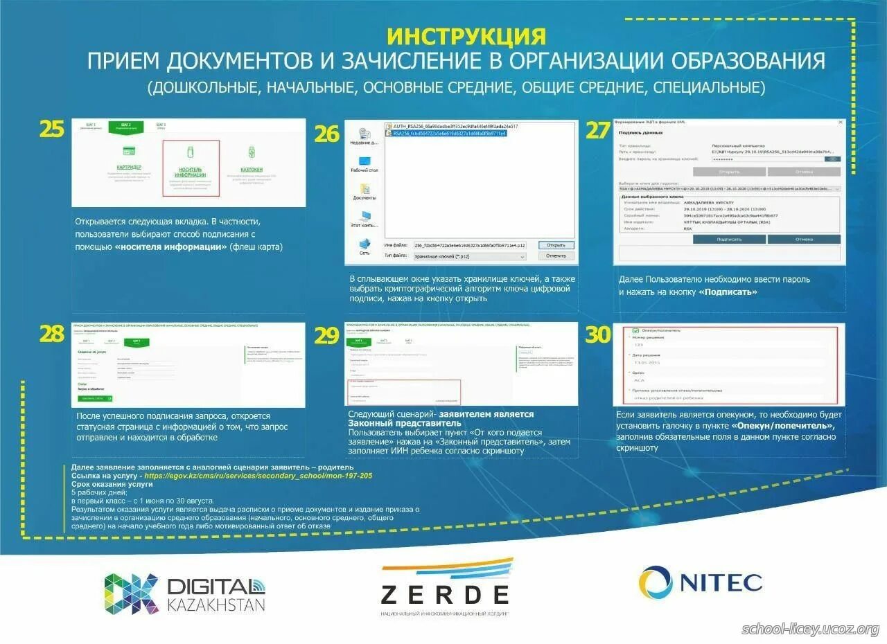 Правила приема в организации образования. Госуслуги в школе Казахстан. Инструкция приема документов. Прием документов в первый класс. Документы на прием Казахстан.