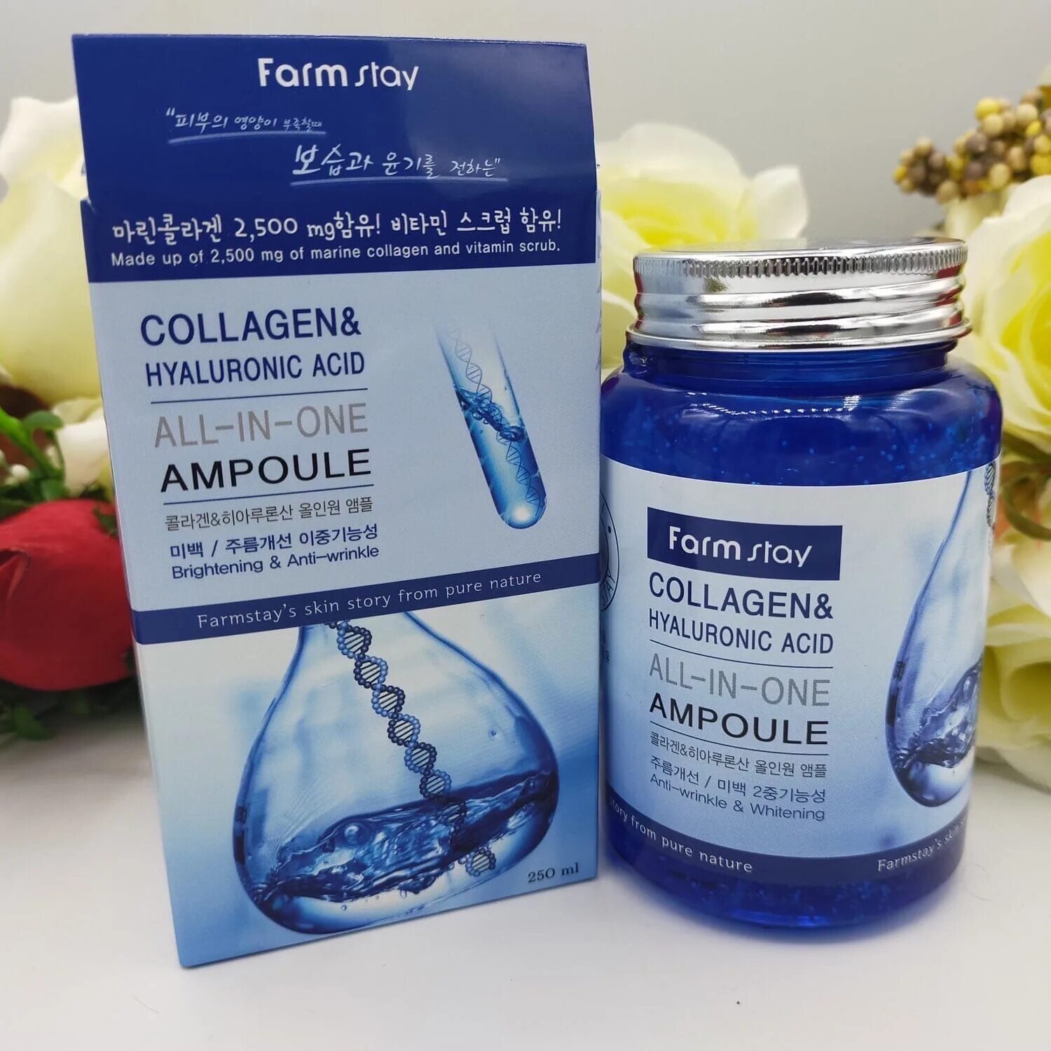 Сыворотка коллаген корея. Farmstay all in one Collagen and Hyaluronic Ampoule,250мл. Marine коллаген ампульная сыворотка. Ампульная сыворотка для лица Корея Hyaluronic acid Collagen all-in-one Ampoule. Сыворотка фарм стей с коллагеном.