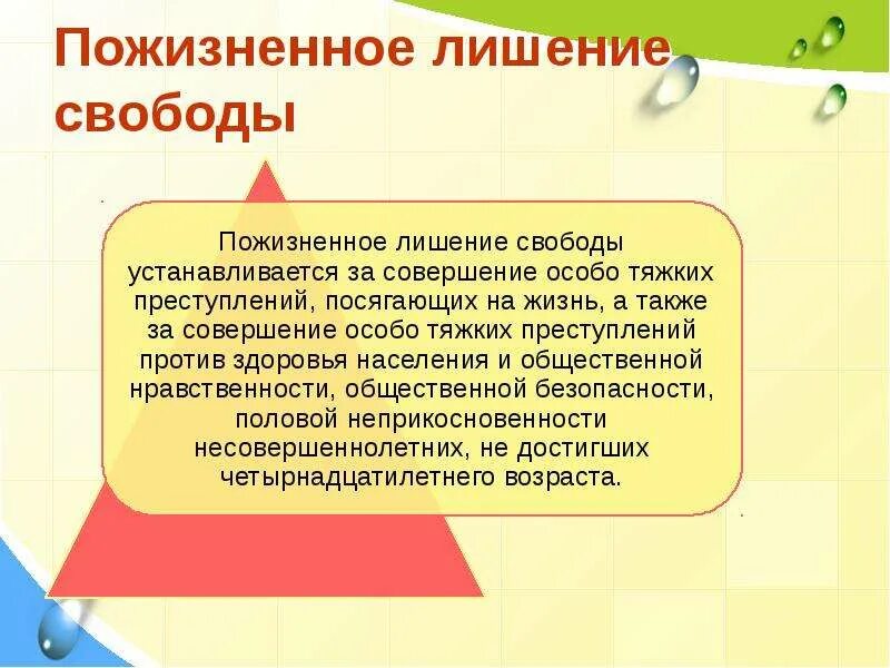 Пожизненное лишение свободы в рф