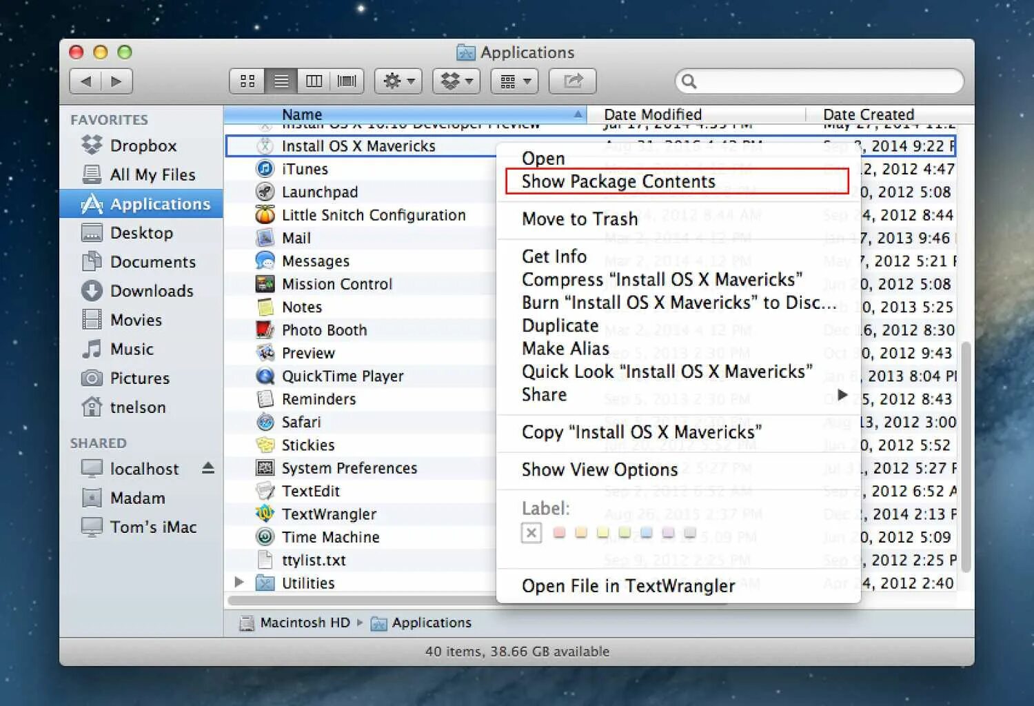 Программа для загрузочных флешек mac os. Mac os x 10.9 mavericks. установщик dmg mac. show package contents mac. textwrangler mac os.