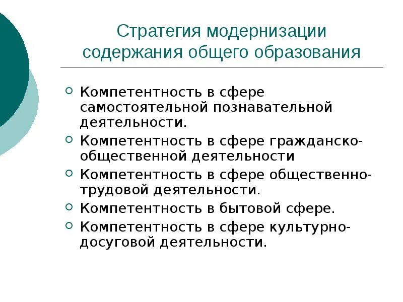 Стратегия компетенции. Стратегия модернизации. Стратегическая компетенция. Компетенции в общественной деятельности. Понятие ключевой компетентности.