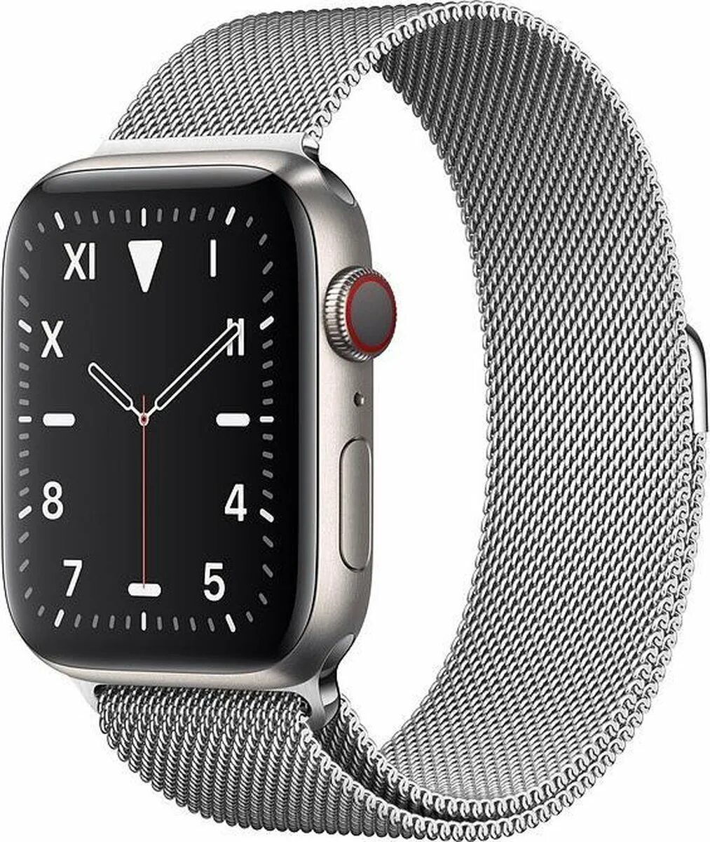 Titanium milanese loop ultra. Apple watch series 5 44mm. apple watch series 5 44mm silver. apple watch series 5 stainless steel. apple watch 5 titanium.