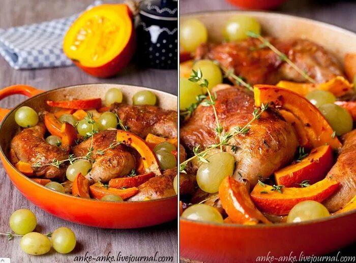 Курица в духовке с тыквой и картошкой. Курица с тыквой и картофелем. курица с тыквой и картошкой в духовке. курица с тыквой на сковороде. куриные голени с тыквой и картошкой в духовке.