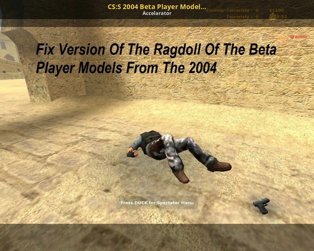 Counter Strike 1.6 Ragdoll SOURCEMOD. Рэгдолл для КС 1.6. Beta players