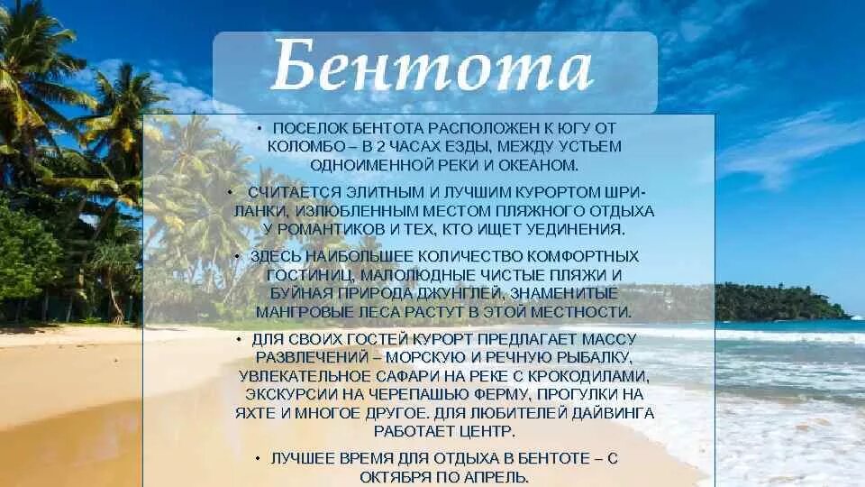 Развитие пляжного туризма. Бентота Шри Ланка океан. Бентота особенности. Особенности пляжного туризма.