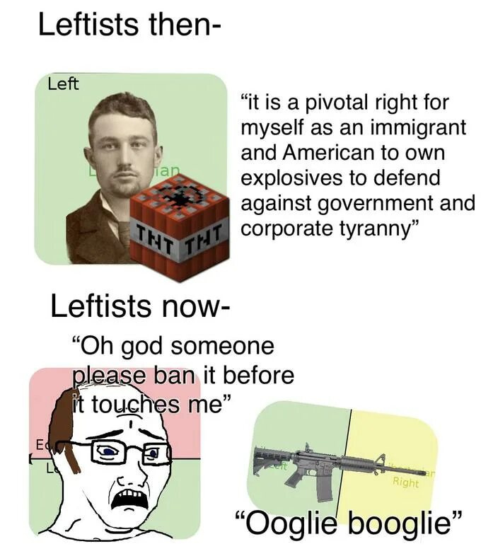 E then. Political Compass Flags. Gary Plauché meme.