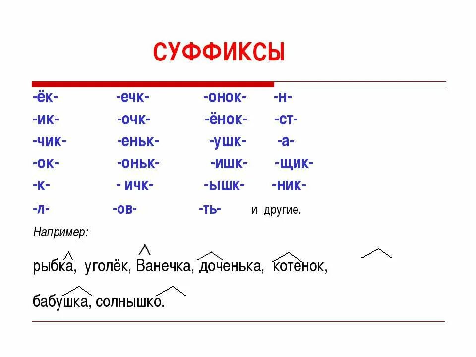 Суффикс в слове низкий