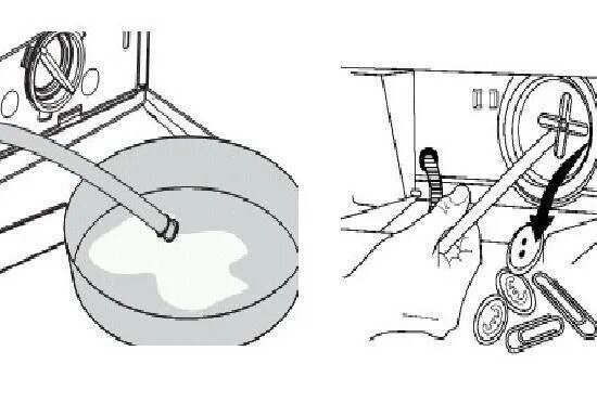 Веко сливает воду. Шланг аварийного слива машинки LG.