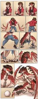 Pin by Harold power on Furry Transformation Furry tf, Furry art, Dragon tra...