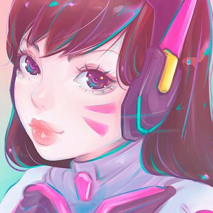Va icon. Va art. Overwatch арты dva. D. Овервотч женские персонажи.