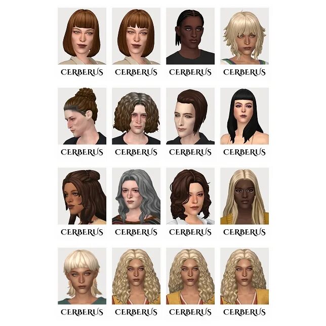 Симс 4 мод на английские имена. Cerberus SIMS 4. Cerberus SIMS tweak hair.