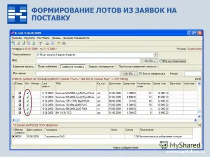 Запросы поставок
