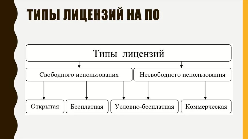 License types. Типы лицензий. Виды лицензий на программное обеспечение. Типы лицензий на использование по. Классификация видов лицензий.