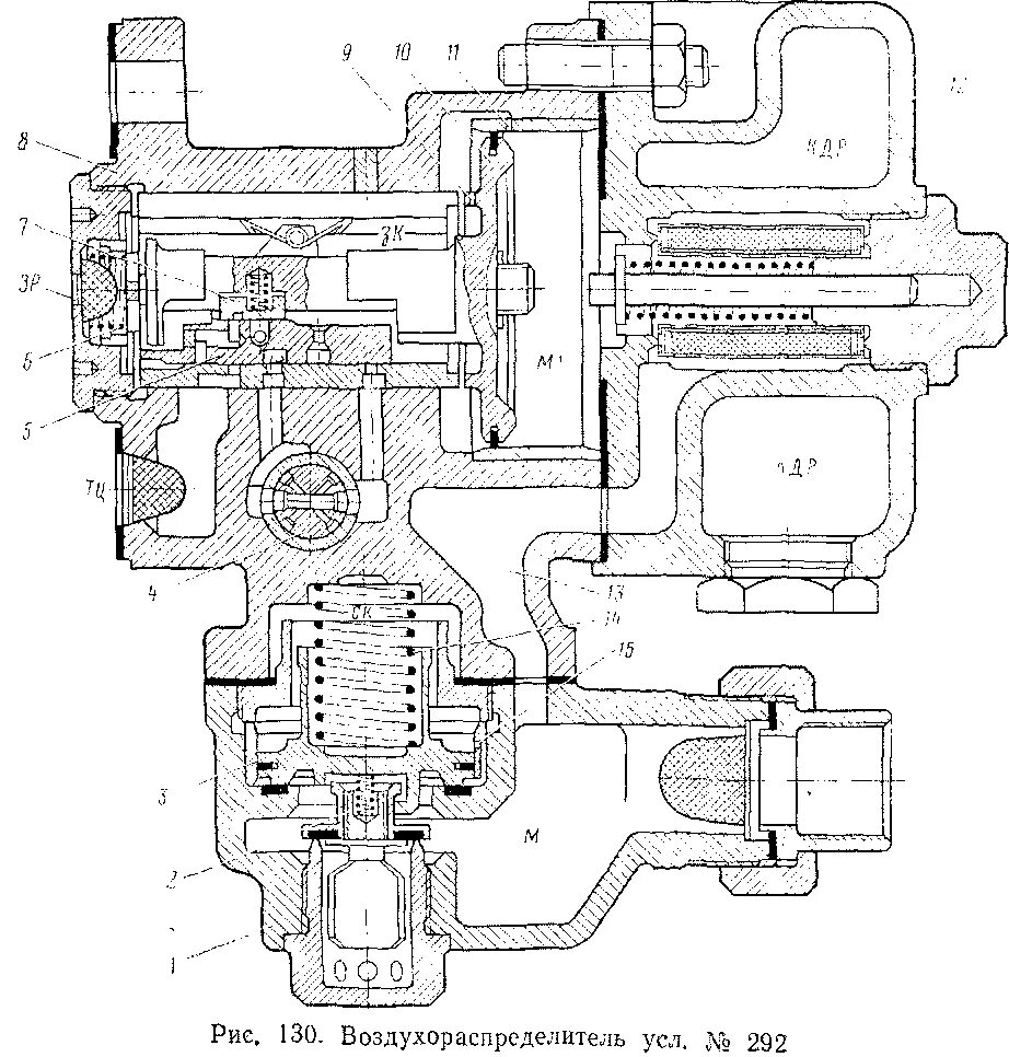 Воздухораспределитель ВР 292. Воздухораспределитель 292 001 устройство. Чертеж воздухораспределителя 292. Воздухораспределитель 242 Воздухораспределитель.