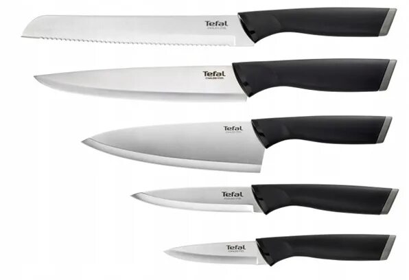 Тефаль ножи кухонные. Набор кухонных ножей Tefal k1700574. Набор ножей Tefal k2213s75. Набор кухонных ножей Tefal expertise (5 ножей) k121s575 видеообзор. Нож кухонный Tefal k2213204.
