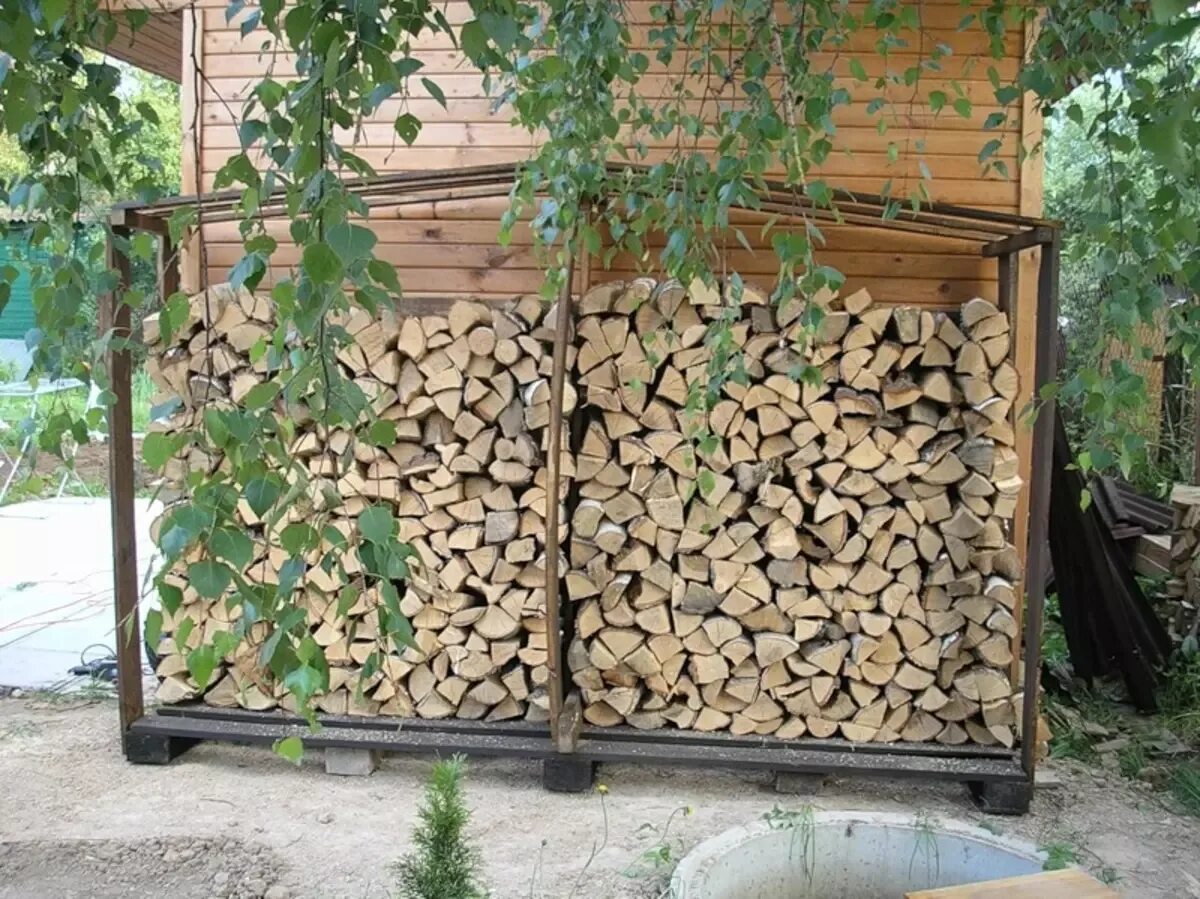 Как сделать дровницу на даче