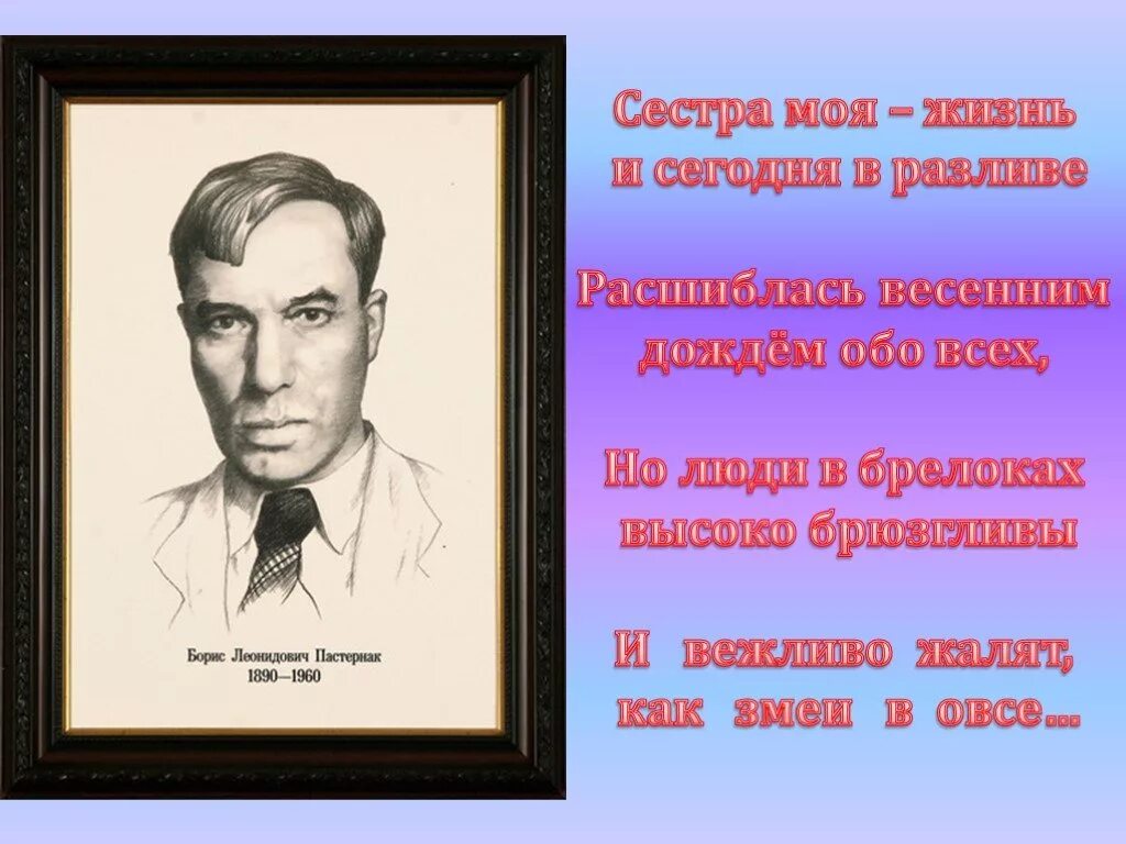 Сообщение о жизни б пастернака. Автобиография Бориса Леонидовича Пастернака. Биография б л Пастернака.