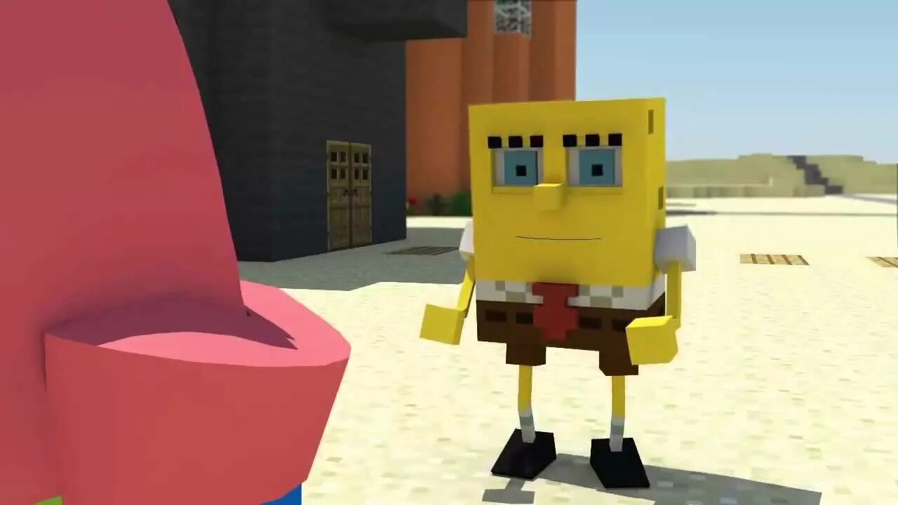 Бикини боттом майнкрафт. Спанч боб майнкрафт. Minecraft губка боб. Губка боб билд батл. Майнкрафт мод на губку боба.