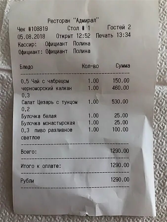 Кафе со средним чеком