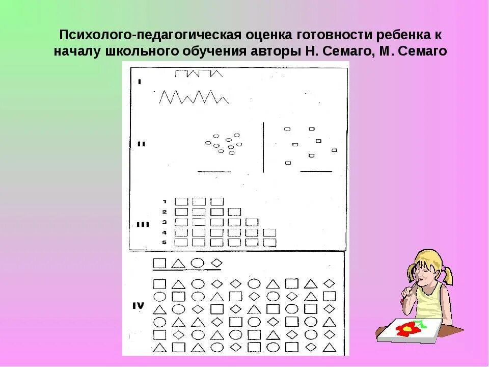 Тест готовность к школьному обучению