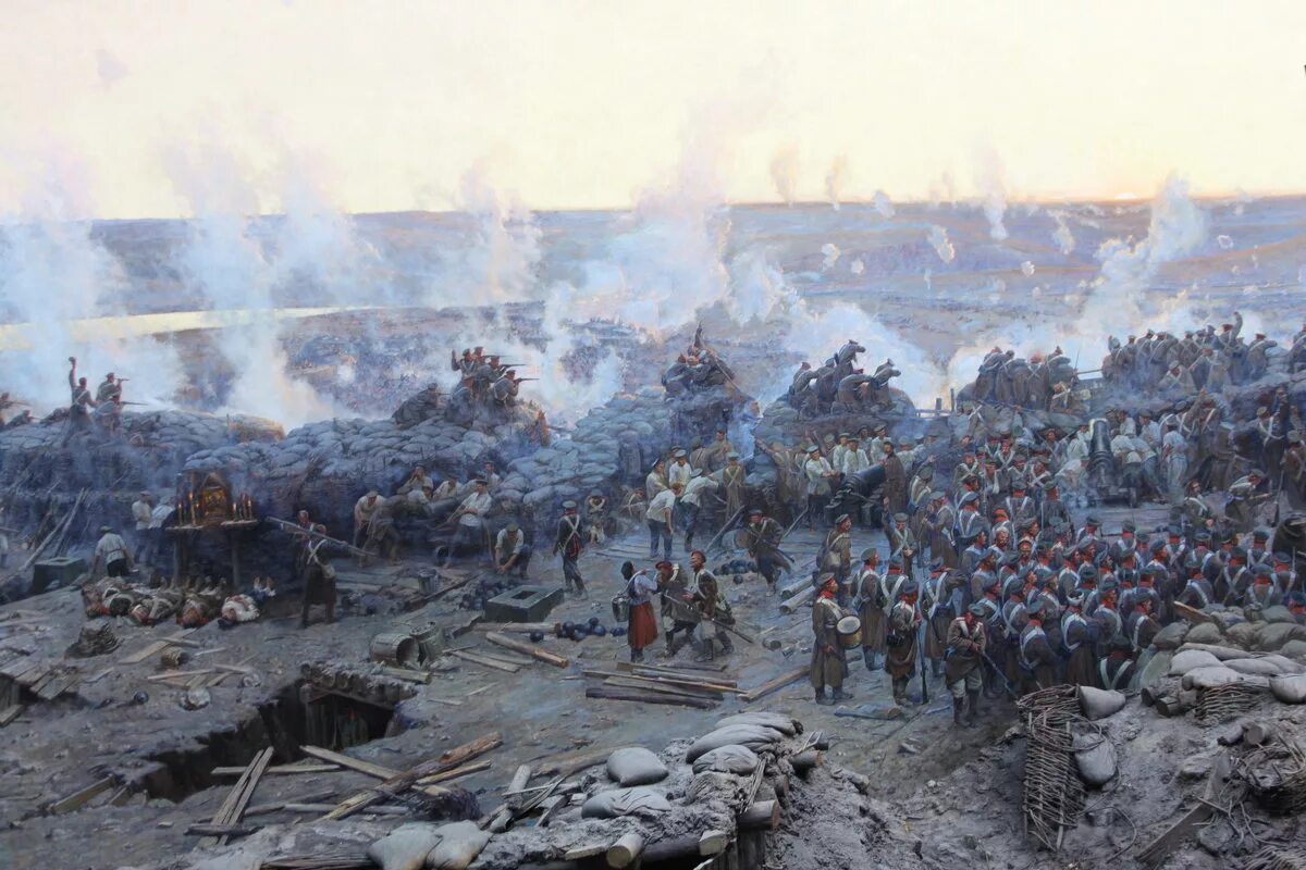 панорама оборона севастополя 1854-1855. оборона севастополя 1856. исторические события севастополя. севастополь музей панорама обороны севастополя. крымская война 1853-1856.
