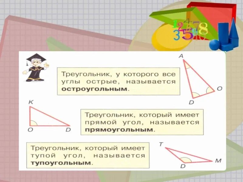 Ост треугольник. Треугольник начальная школа. Виды треугольников начальная школа. Понятие треугольник в начальной школе. Презентация из курса геометрии.
