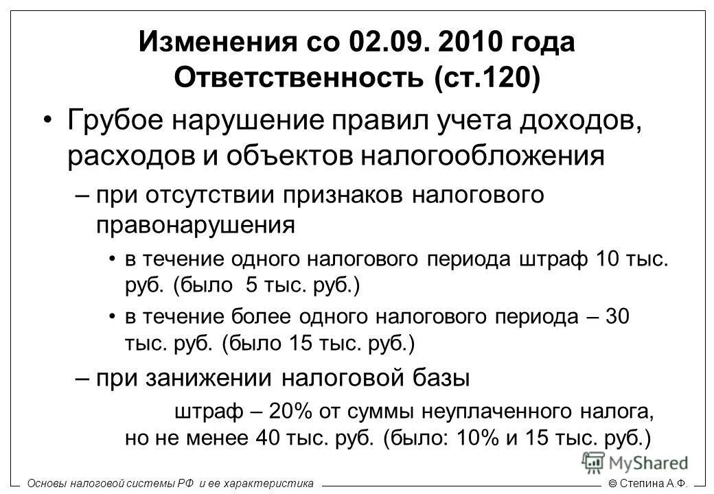 Ответственность за нарушение правил ведения бухгалтерского учета. Установленные правила. Статья 120 нк рф. Порядок проведения испытаний. Правил налогообложения грубое.