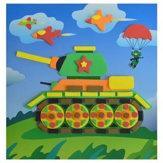 Аппликация танк