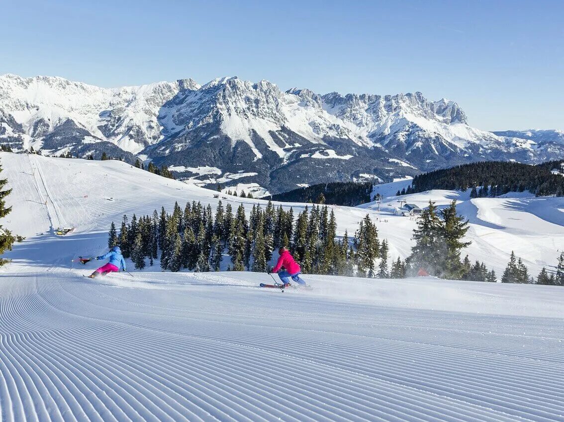 SKIWELT Австрия. ГЛК Австрии. Австрия Альпы горнолыжные курорты. Wilder Kaiser Brixental горнолыжный комплекс. Alps ski skiing