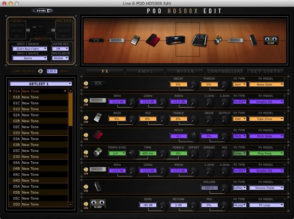 Line 6 pod hd500. Line 6 pod hd500 цепь эффектов.