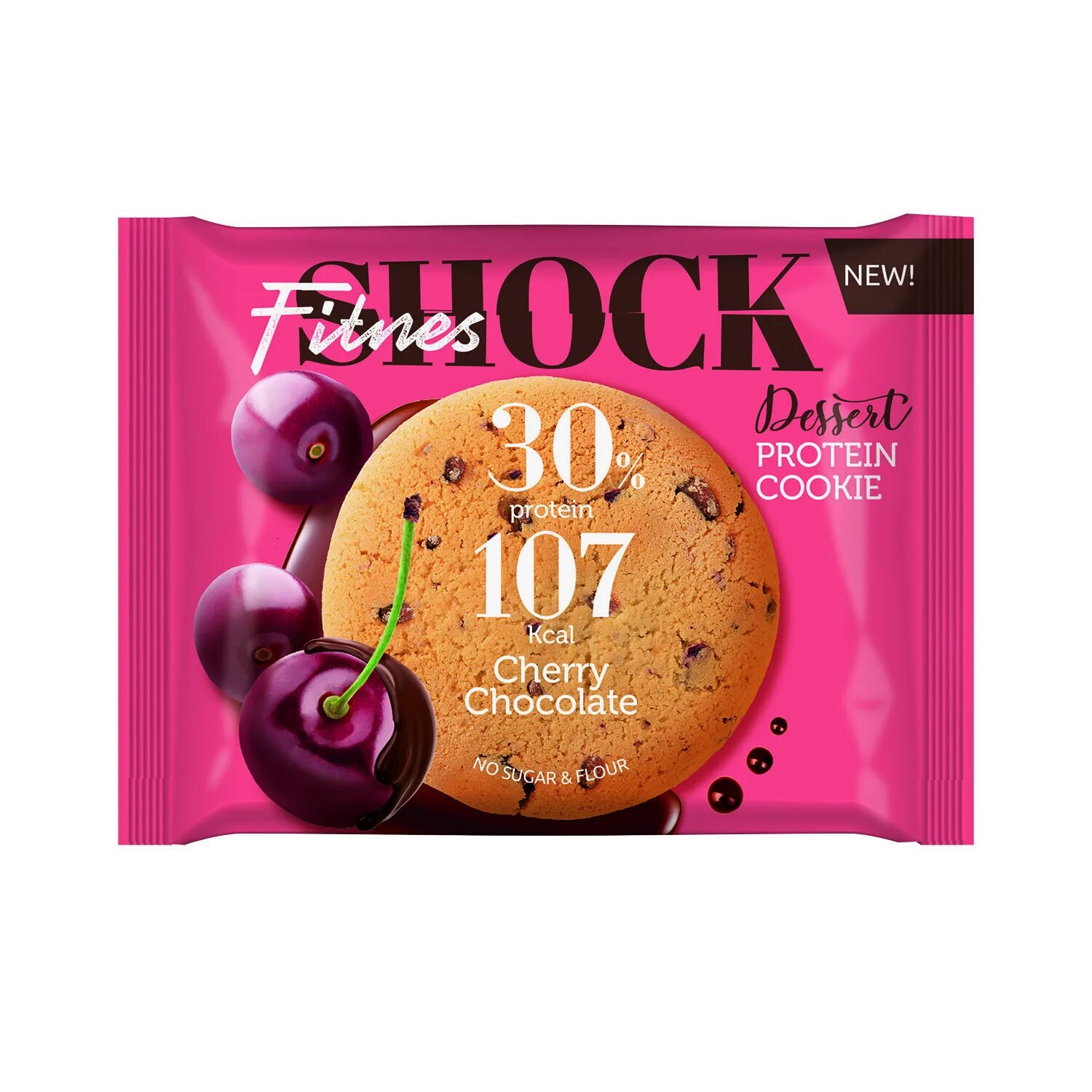 Fitnesshock Protein cookie Dessert вишня- шоколад 35г. Fitnesshock печенье. Протеиновое печенье Shock. Протеиновое печенье с вишней.