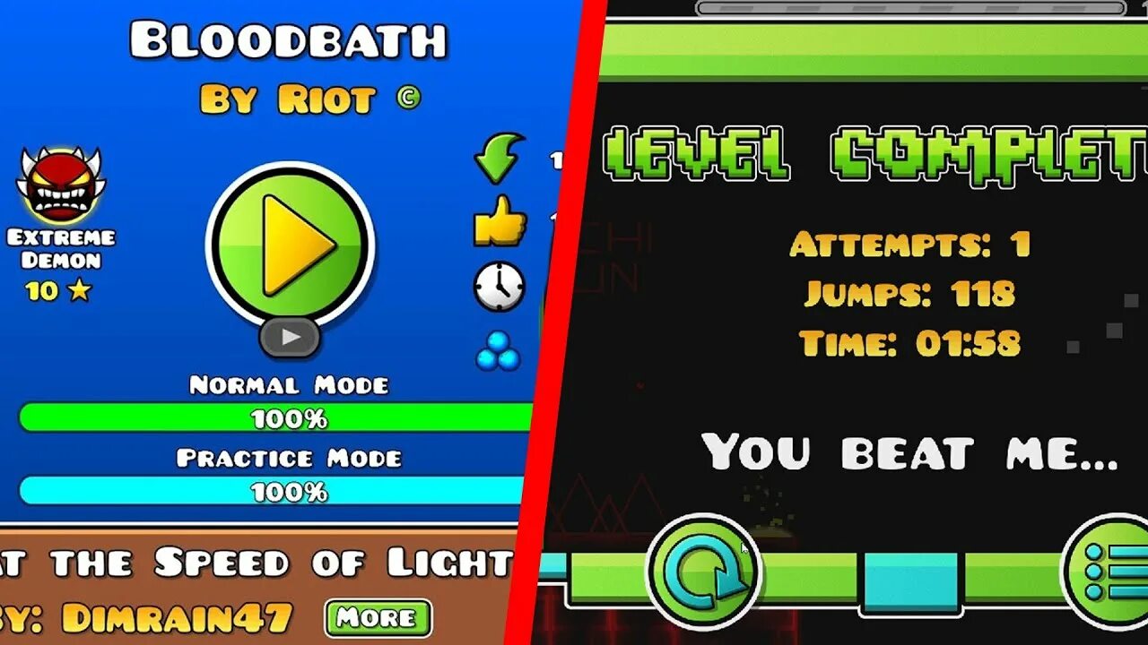 Облегченный блудбаф. Bloodbath geometry dash 100 процентов. пройденный блудбаф. блудбаф пройденный фото.
