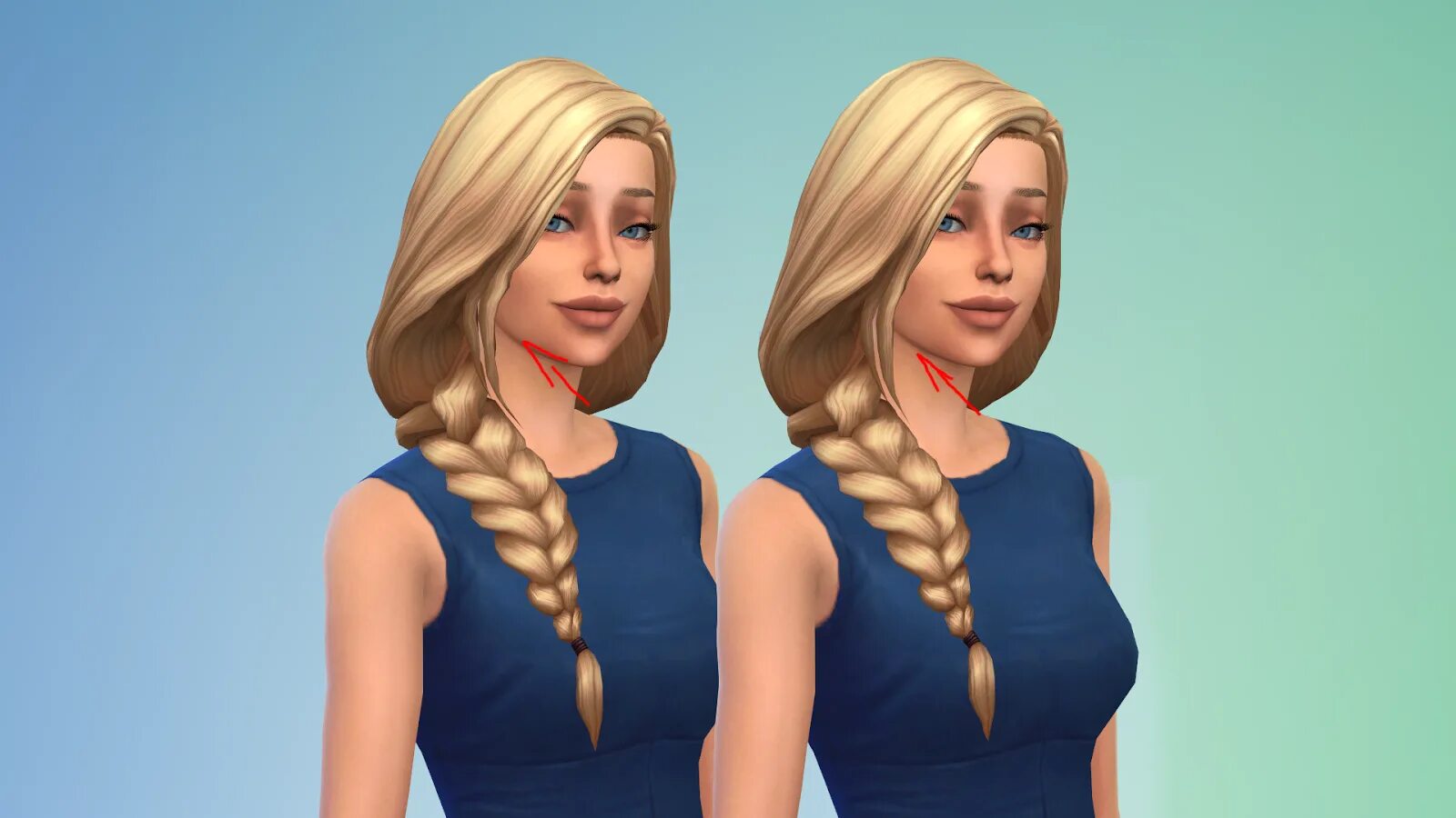 Sims maxis cc. SIMS 4 длинная коса. SIMS 4 косички. Косички симс 4 Максис. SIMS 4 Loose Braid.