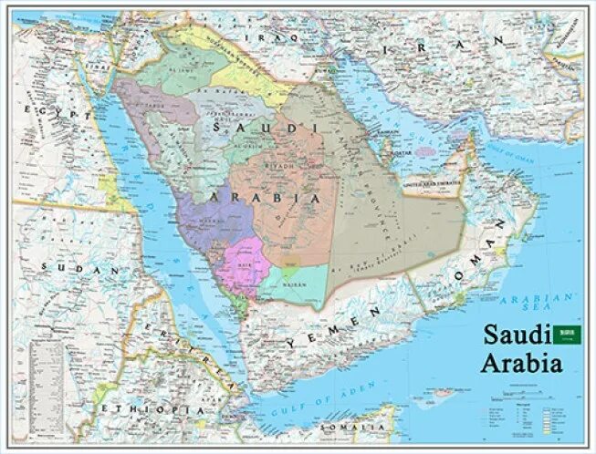 Где мекка на карте. Политическая карта Аравийского полуострова. Королевство Саудовская Аравия на карте. Карта полуострова Саудовской Аравии.