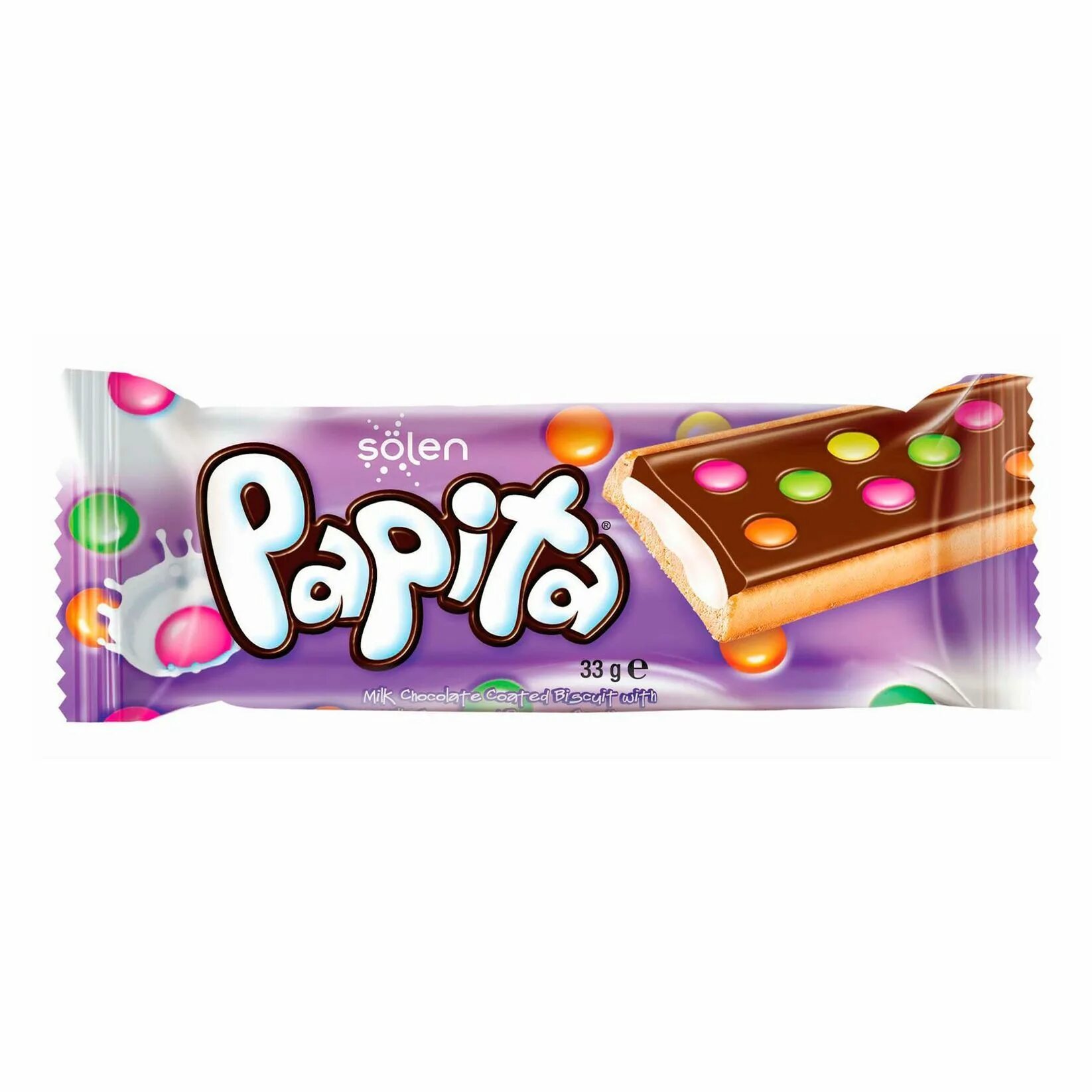 Печенье "papita caramel" с карамелью и драже-конфетами 33гр 24шт/бл 12бл/кор. Печенье попита. Сладость papita. Papita батончик. Печенье с драже.