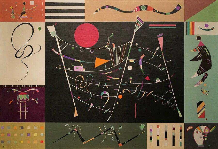 Kandinsky 2.2. Кандинский пересекающиеся линии. Кандинский углубленный Импульс. Железная дорога Кандинский. Кандинский движение 1935.