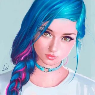 Девушки нарисованные цветные