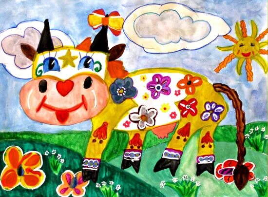 10 лет корове. Рисование коровы в детском саду. Галерея детских рисунков. Корова рисование детское. Детские рисунки коровы.