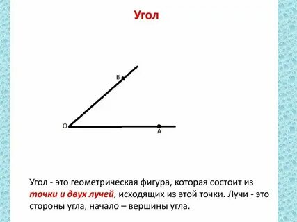 Геометрическая фигура исходящая из одной точки