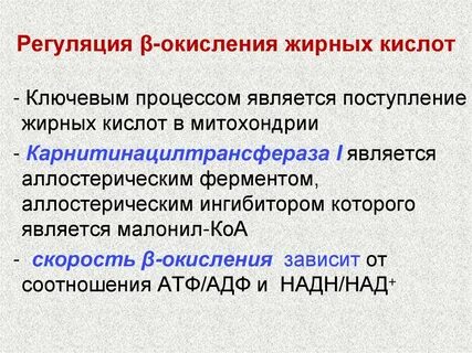 Биологическое окисление жиров