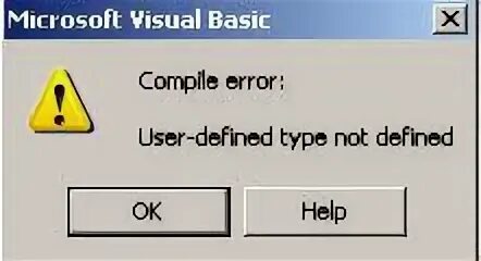 User defined type not defined
